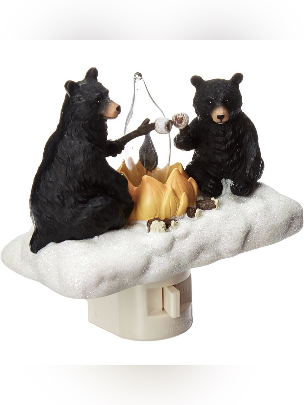 NWT Black Bears Roasting Marshmallows Night-Light